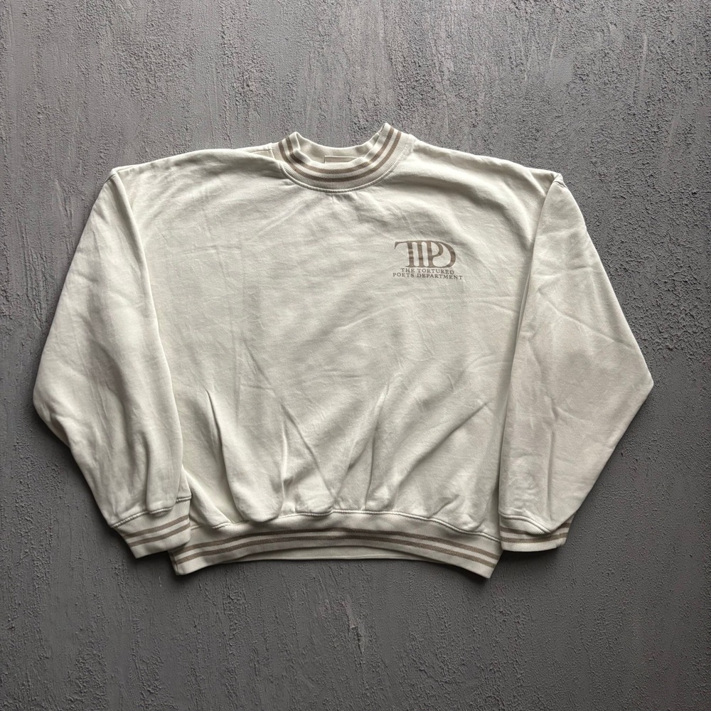 The Tortured Poets Department Sweatshirt Unisex XL Cream Taylor Swift